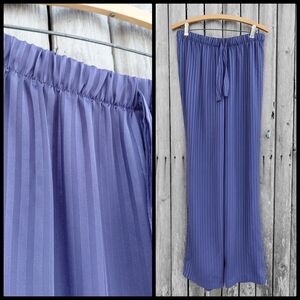 Victorias Secret VS elegant purple silky striped pj pajama pants Womens S